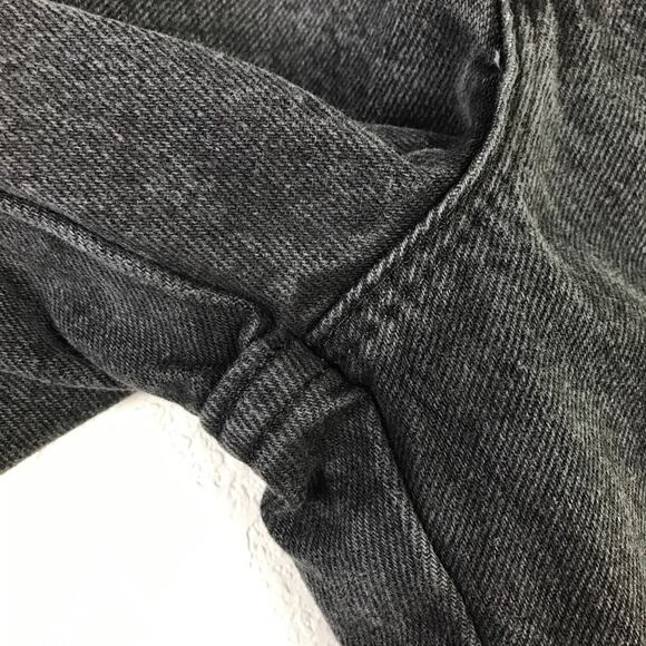 Vintage Chic High Rise Faded Black Tapered Leg Denim Mom Jeans Made in USA 24P - Picture 6 of 10